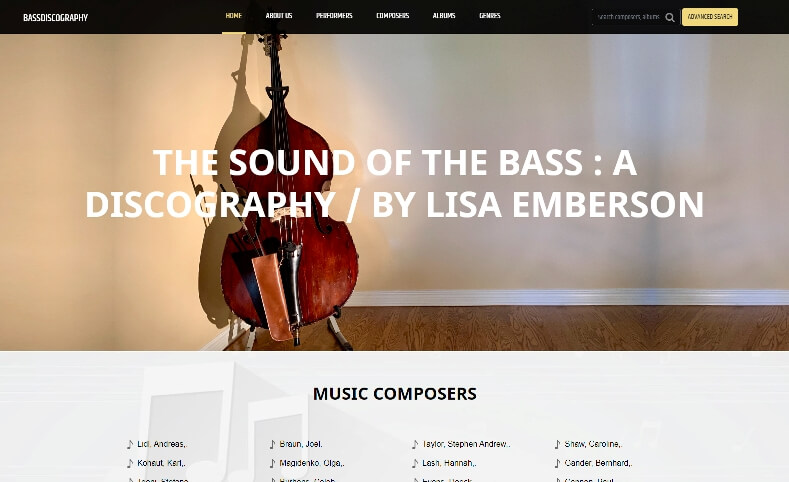 Bass Discography Website Banner
